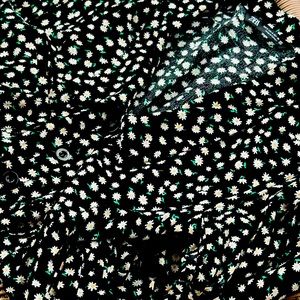 Zara Black Daisy Babydoll Dress